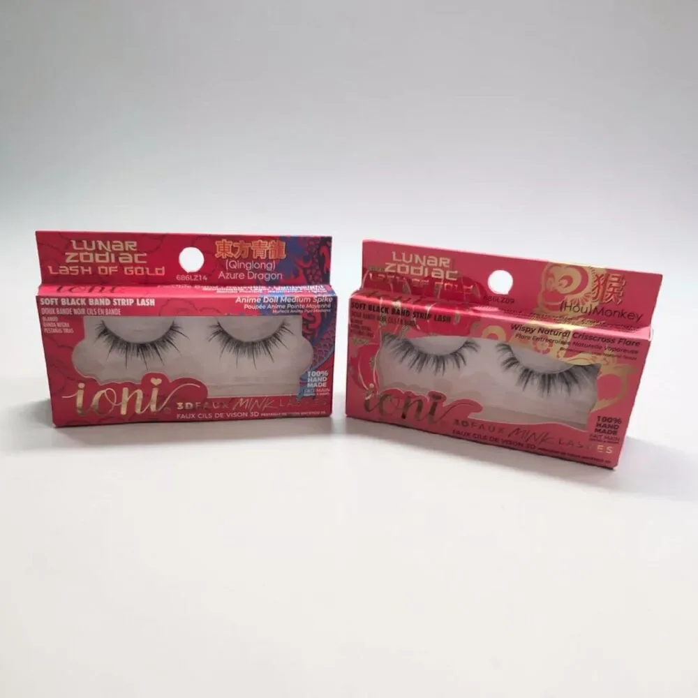 Ioni Lunar Zodiac Faux Mink Lash Bundle, Azure Dragon & Monkey Lashes